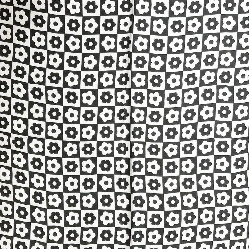 2/$30 NEW Groovy Retro Flower Power Black White Geometric Print Fashion Scarf - Picture 6 of 9